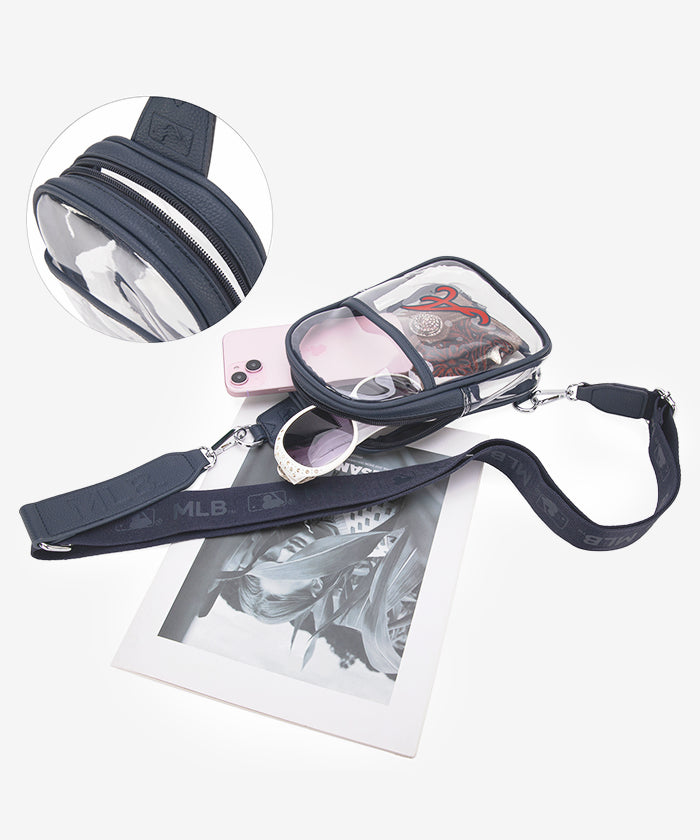 MLB_Atlanta_Braves_Clear_Mini_Sling_Stadium_Bag_Blue