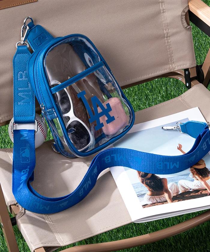 MLB_Los_Angeles_Dodgers_Clear_Mini_Sling_Stadium_Bag_Blue
