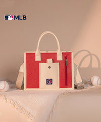 MLB Philadelphia Phillies Leather Stitched Tote Bag Red