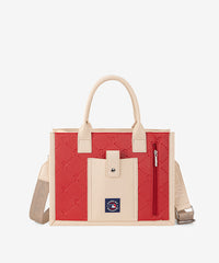 MLB Philadelphia Phillies Leather Stitched Tote Bag Red