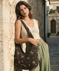 Montana West Western Rodeo Print Crossbody Oversized Hobo Bag (Preorder)