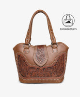 Montana West Tooling Studded Concealed Carry Handbag