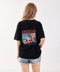 Montana West 250th Anniversary Flag Cowboy & Cowgirl Unisex T-Shirt – Patriotic American Flag Tee