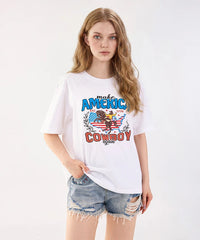 Montana West 250th Anniversary Flag Cowboy & Cowgirl Unisex T-Shirt – Patriotic American Flag Tee