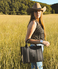 Montana West Whipstitch Tote Bag Set