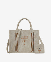 Montana West Whipstitch Tote Bag Set - Montana West World