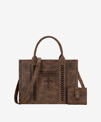 Montana West Whipstitch Tote Bag Set
