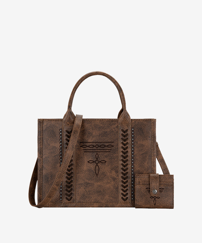 Montana West Whipstitch Tote Bag Set - Montana West World