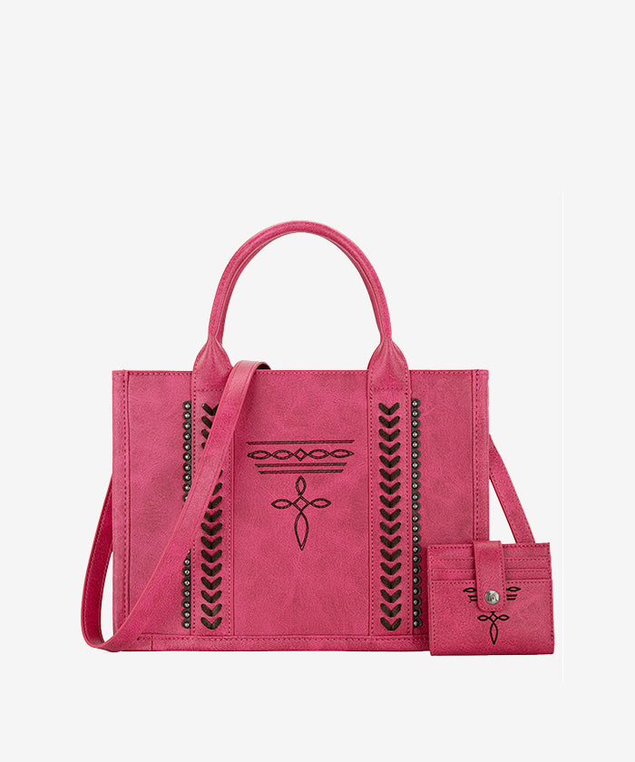 Montana West Whipstitch Tote Bag Set - Montana West World