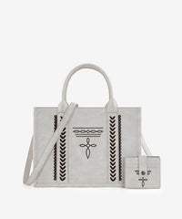 Montana West Whipstitch Tote Bag Set