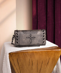 Montana West Whipstitch Studded Wallet