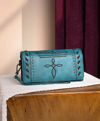 Montana West Whipstitch Studded Wallet