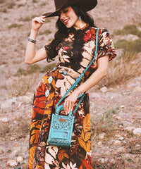 Montana West small crossbody phone purse in Turquoise