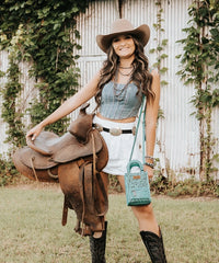 Montana West Tooled Mini Crossbody Phone Purse