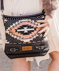 Montana West Aztec Printed Concealed Carry Crossbody Purse