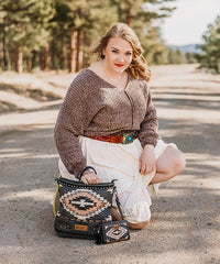 Montana West Aztec Printed Concealed Carry Crossbody Purse