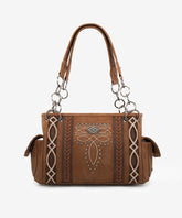 Montana West Diamond Cross-Stitch Concealed Carry Satchel