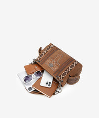 Montana West Boot Stitch Concealed Carry Satchel - Limited Stock