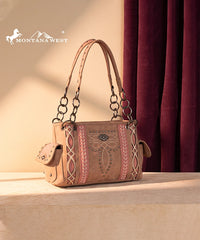 Montana West Diamond Cross-Stitch Concealed Carry Satchel