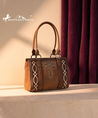 Montana West Southwestern Diamond Cross-Stitch Concealed Carry Tote Bag