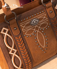 Montana West Southwestern Diamond Cross-Stitch Concealed Carry Tote Bag