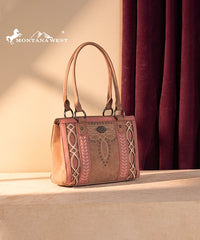 Montana West Southwestern Diamond Cross-Stitch Concealed Carry Tote Bag