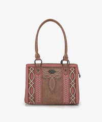 Montana West Southwestern Diamond Cross-Stitch Concealed Carry Tote Bag