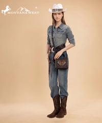 Montana West embroidered crossbody bag