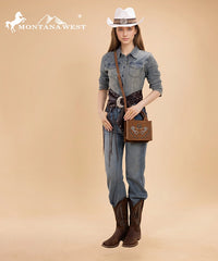 Montana West embroidered crossbody bag