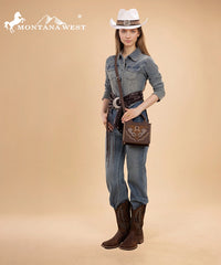 Montana West embroidered crossbody bag