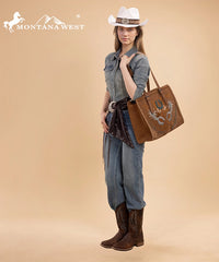 Montana West Embroidered Tote Bag