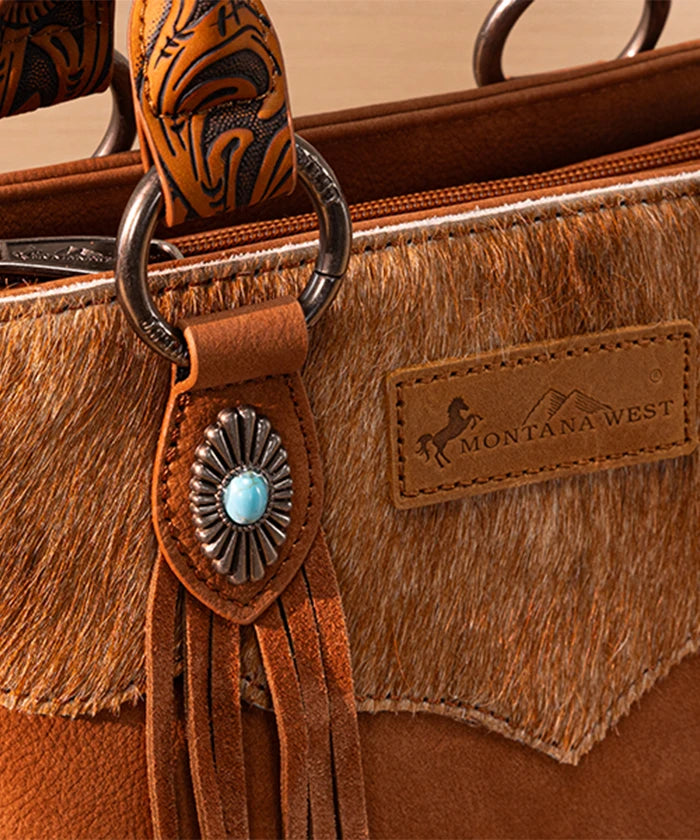 Montana West Fringe Bag in Brown