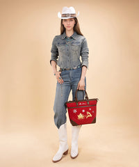 Montana West Christmas Tote Bag – Santa’s Sleigh Edition (Gift Wrapped)