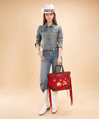 Montana West Christmas Tote Bag – Santa’s Sleigh Edition (Gift Wrapped)