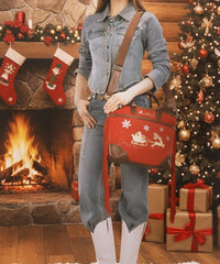Montana West Christmas Tote Bag – Santa’s Sleigh Edition (Gift Wrapped)