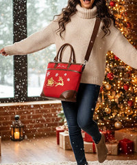 Montana West Christmas Tote Bag – Santa’s Sleigh Edition (Gift Wrapped)