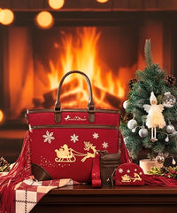 Montana West Christmas Tote Bag – Santa’s Sleigh Edition (Gift Wrapped)