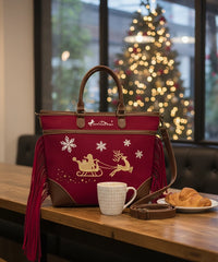 Montana West Christmas Tote Bag – Santa’s Sleigh Edition (Gift Wrapped)