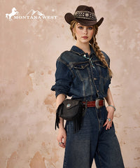 Montana West Flap Fringe Crossbody Purse