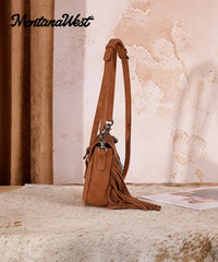 Montana West Flap Fringe Crossbody Purse