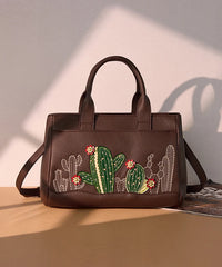 Montana West Cactus Embroidered Top Handle Tote in CF