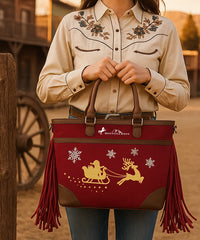 Montana West Christmas Tote Bag – Santa’s Sleigh Edition (Gift Wrapped)