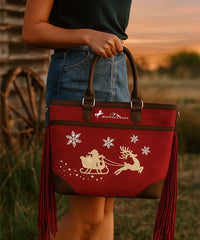 Montana West Christmas Tote Bag – Santa’s Sleigh Edition (Gift Wrapped)