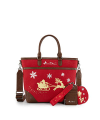 Montana West Christmas Tote Bag – Santa’s Sleigh Edition (Gift Wrapped)