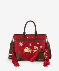 Montana West Christmas Tote Bag – Santa’s Sleigh Edition (Gift Wrapped)