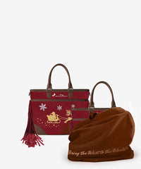 Montana West Christmas Tote Bag – Santa’s Sleigh Edition (Gift Wrapped)