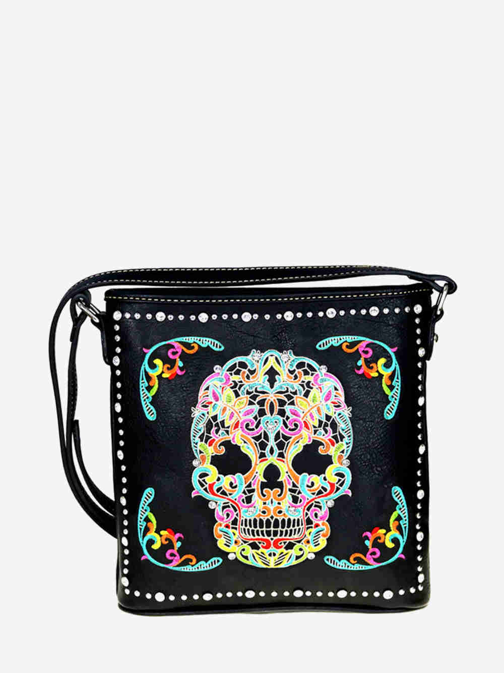 Montana West Sugar Skull Concealed Handgun Crossbody - Montana West World