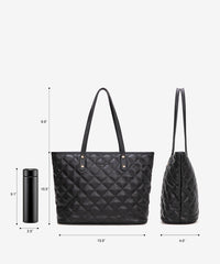 VIP DEAL | Montana West Quilted Tote Bag for Women Large Shoulder Bag Fashion Handbags with Top Zipper