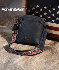 Montana West Double Compartments Crossbody Purse