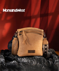 Montana West Double Compartments Crossbody Purse